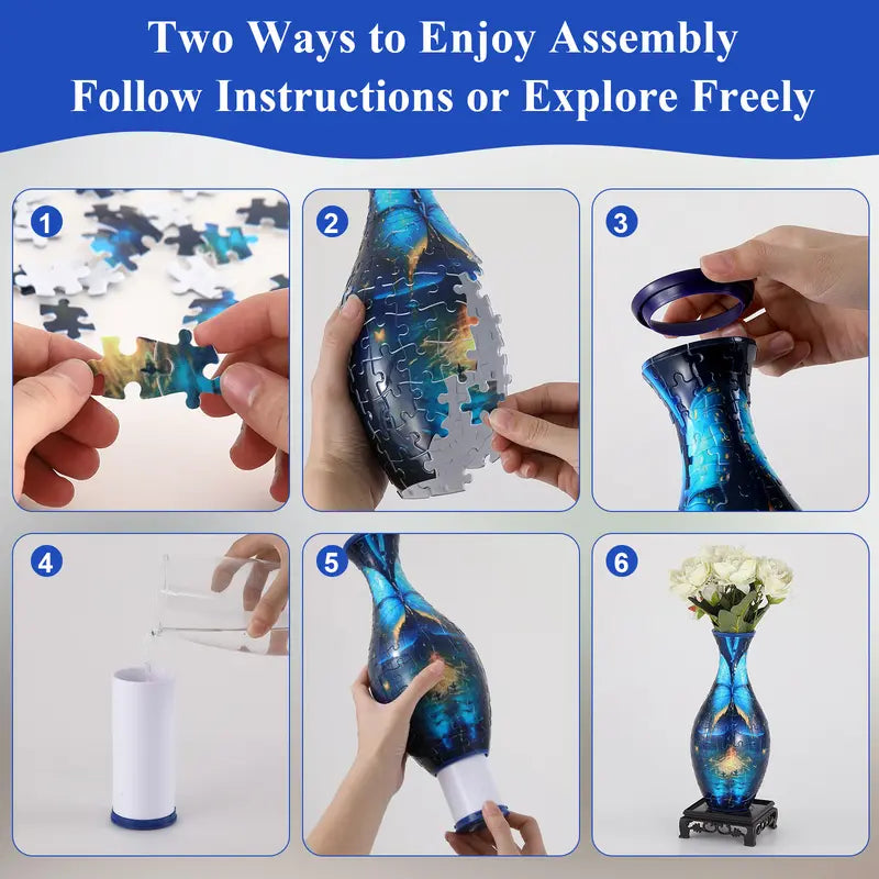 3D Puzzle Flower Vase